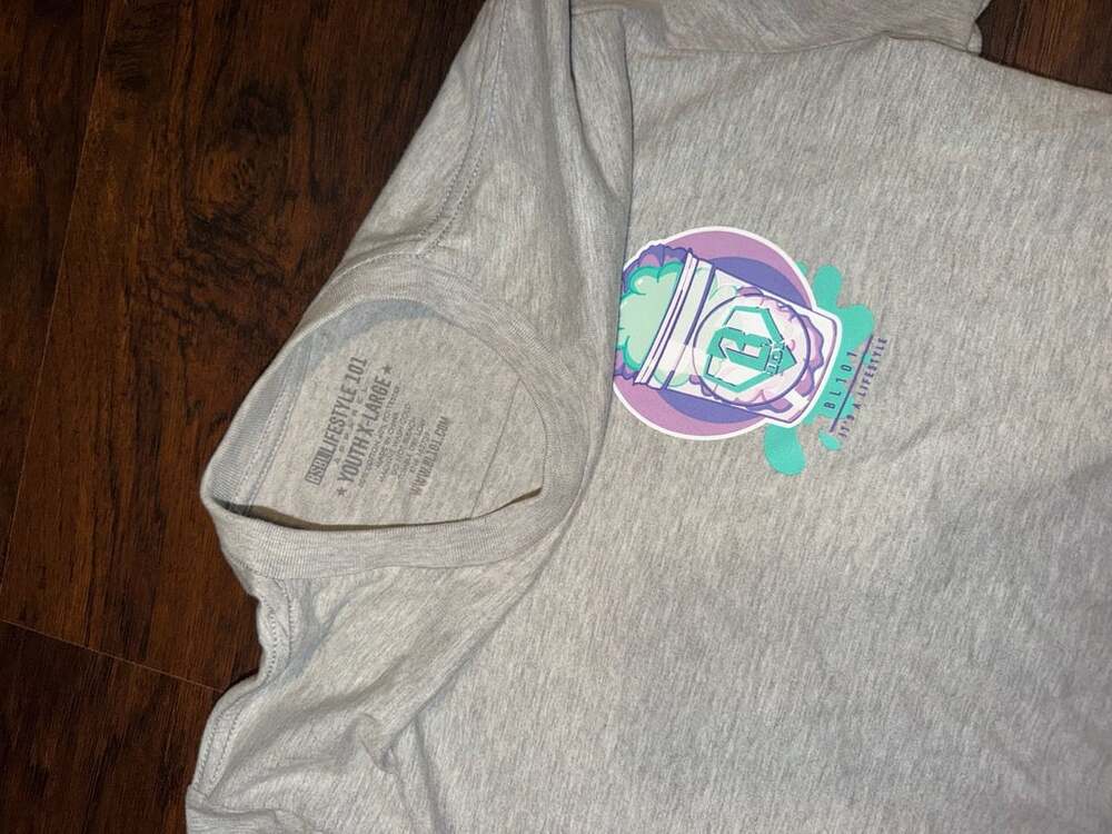 Baseball Lifestyle 101 Cotton Candy Dreams T-Shirt Youth X-Large Grey - Picture 3 of 4